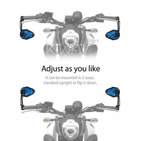 ViperII all blue heavy weight bar end mirrors compatible with BMW M8 threaded handlebar