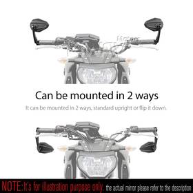 4Rizz black heavy weight bar end mirrors compatible with BMW M8 threaded handlebar
