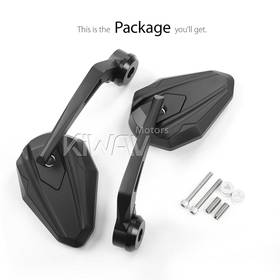 4Rizz black heavy weight bar end mirrors compatible with BMW M8 threaded handlebar