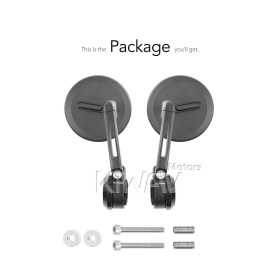 Ojo black heavy weight bar end mirrors compatible with BMW M8 threaded handlebar