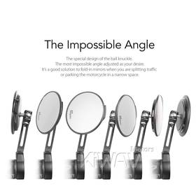 Aura black heavy weight bar end mirrors  compatible with BMW M8 threaded handlebar