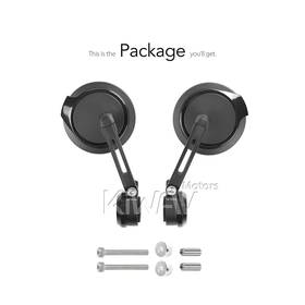 Aura black heavy weight bar end mirrors  compatible with BMW M8 threaded handlebar