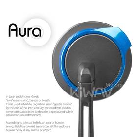 Aura blue heavy weight bar end mirrors  compatible with BMW M8 threaded handlebar