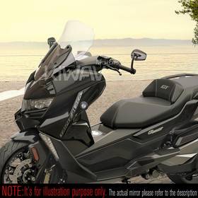 Mamba glossy carbon heavy weight bar end mirrors compatible with BMW M8 threaded handlebar