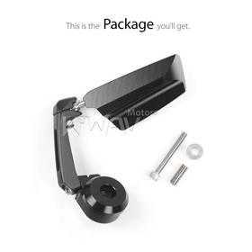 Leap black heavy weight bar end mirror LH a piece compatible with BMW M8 threaded handlebar