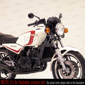 ロードとネイキッド: バイクミラー レトロ 黒 M10 5/16