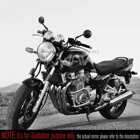 バイクミラー　レトロ　黒　M10 5/16"　バイク　ハーレーに汎用