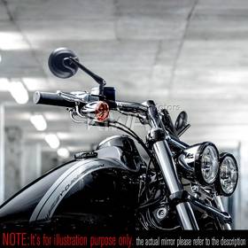 バイクミラー　レトロ　黒　M10 5/16"　バイク　ハーレーに汎用