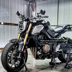 バイクミラー　レトロ　黒　M10 5/16"　バイク　ハーレーに汎用