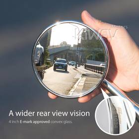 Retro chrome mirrors compatible with M10 Metric Bike & Harley Davidson