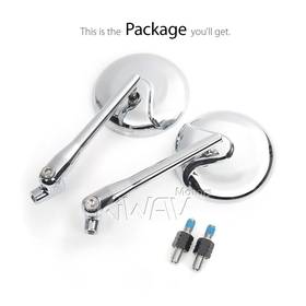 Retro chrome mirrors compatible with BMW