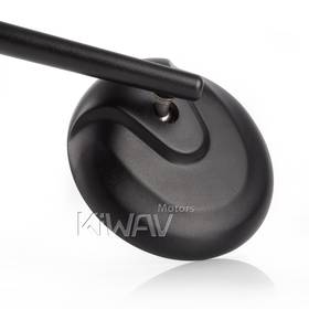 Retro black mirrors compatible with Harley Davidson Street 500/750