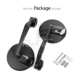 Missie black heavy weight bar end mirrors compatible with BMW M10 threaded handlebar