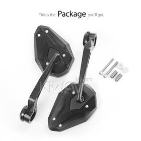 ViperII black heavy weight bar end mirrors compatible with BMW M10 threaded handlebar