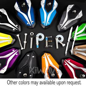 ViperII all blue heavy weight bar end mirrors compatible with BMW M10 threaded handlebar