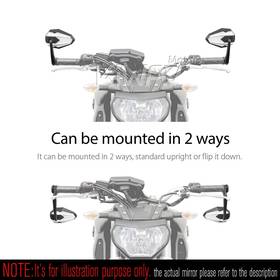 4Rizz white heavy weight bar end mirrors compatible with BMW M10 threaded handlebar
