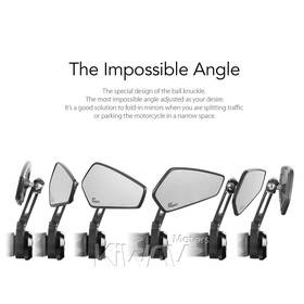 Blade black heavy weight bar end mirrors compatible with BMW M10 threaded handlebar