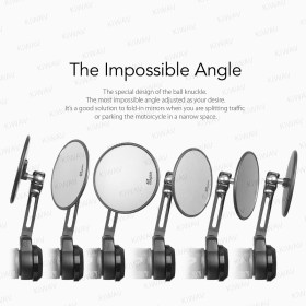 Ojo black heavy weight bar end mirrors compatible with BMW M10 threaded handlebar