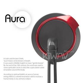 Aura red heavy weight bar end mirrors  compatible with BMW M10 threaded handlebar