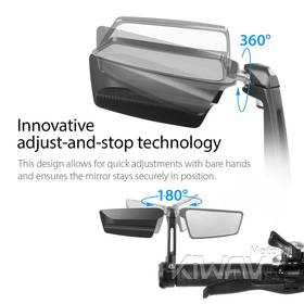 Leap black heavy weight bar end mirrors a pair compatible with BMW M10 threaded handlebar