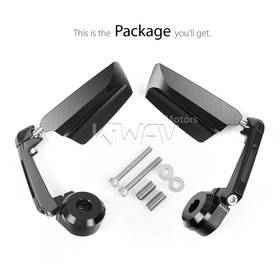 Leap black heavy weight bar end mirrors a pair compatible with BMW M10 threaded handlebar