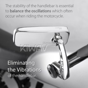 Classic chrome heavy weight bar end mirrors compatible with BMW M12 threaded handlebar