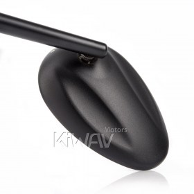 Ellipse black mirrors compatible with M10 metric bike & Harley Davidson