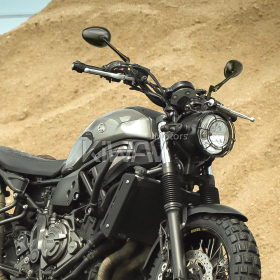 Ellipse black mirrors compatible with M10 metric bike & Harley Davidson