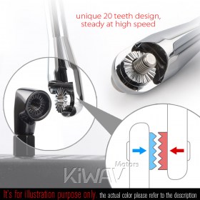 Ellipse black mirrors for 8mm scooters and motorcycles