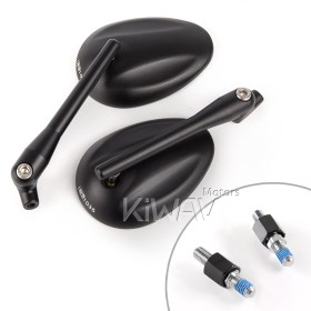 Ellipse black mirrors compatible with Harley Davidson Street 500/750