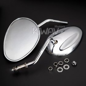 Ellipse chrome short stem compatible with Harley Davidson