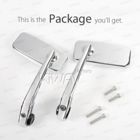 Classic chrome bar end mirrors compatible with Triumph water-cooled motorcycles