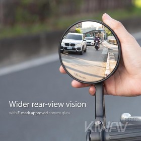 Missie black bar end mirrors compatible with Triumph water-cooled models
