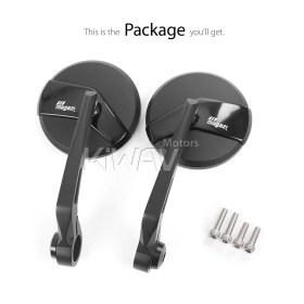 Missie black bar end mirrors compatible with Triumph water-cooled models