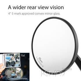 Eclipse black bar end mirrors compatible with Triumph water-cooled motorcycles
