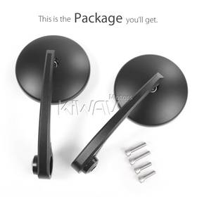 Eclipse black bar end mirrors compatible with Triumph water-cooled motorcycles