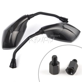 バイクミラー　フィストII　カーボンの模様　10mm 1.5ピッチ　BMWに適用