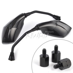 FistII carbon mirrors for 8mm scooters and motorcycles