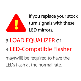Lucifer black LED mirrors for 8mm scooters and motorcycles