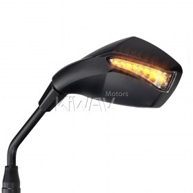 Fist black LED mirrors for 8mm scooters and motorcycles