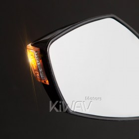 Fist black LED mirrors for 8mm scooters and motorcycles