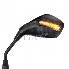 Fist carbon LED mirrors for scooter moped ATV