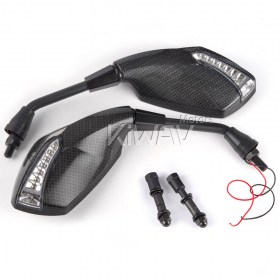 Fist carbon LED mirrors compatible with Harley-Davidson & Triumph