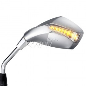 Fist sandblasting chrome LED turn signal compatible with Harley Davidson