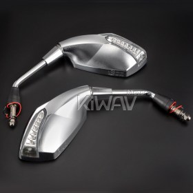 Fist sandblasting chrome LED turn signal compatible with Harley Davidson