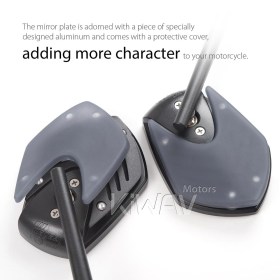 Shield black mirrors for 8mm scooters and motorcycles