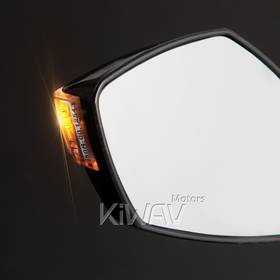 Fist black LED mirrors compatible with Triumph with 25mm handlebar and go-through mounts