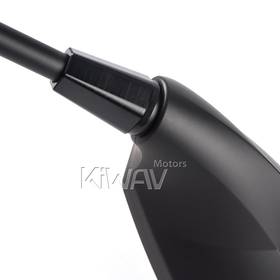 Fist black LED mirrors compatible with Triumph with 25mm handlebar and go-through mounts