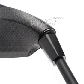 Fist carbon LED mirrors compatible with Triumph with 25mm handlebar and go-through mounts