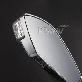 Fist sandblasting chrome LED mirrors compatible with Triumph with 25mm handlebar and go-through mounts